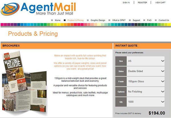 AgentMail Online Print Ordering - Get print Pricing